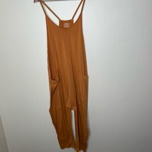 Free People Orange Jumpsuit